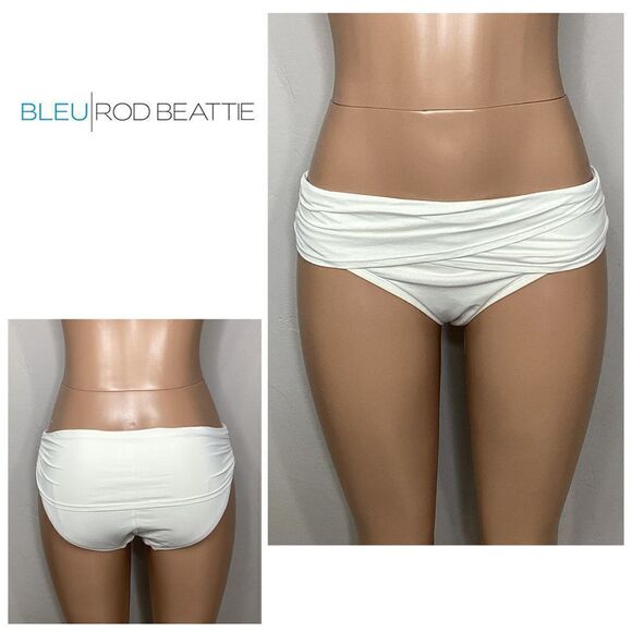 New Bleu Rod Beattie ivory spring hipster bikini bottoms. Sz 8 - Picture 1 of 9